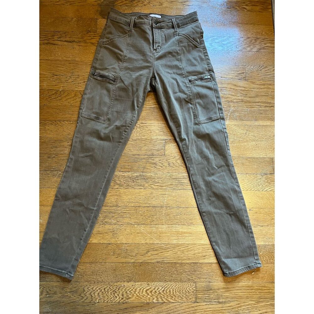 Pistola Women's Cargo Zipper Pants Brown Size 26 Casual Slim Fit